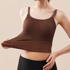 Nursing Camisole Bra - Thermal Velvet Breastfeeding Tank Top with Built-in Support