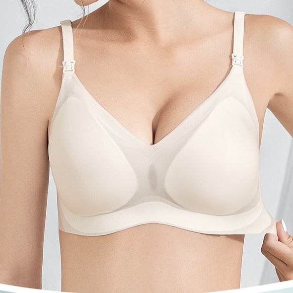 Ultra-Thin Wireless Nursing Bra - Seamless Maternity Breastfeeding Bra for Comfort