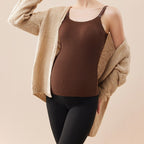 Nursing Camisole Bra - Thermal Velvet Breastfeeding Tank Top with Built-in Support