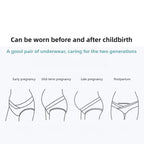 Maternity Low-Rise Cotton Underwear - Seamless U-Shaped Support Briefs for Pregnancy