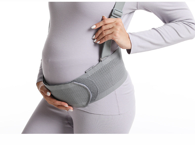 Maternity Belly Support Belt - Breathable Prenatal Abdominal Support Band with Shoulder Straps
