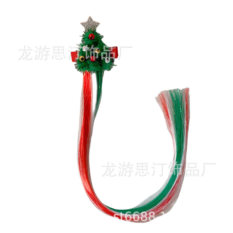 Christmas Wig Hairpin Floating Hair Accessories Snowman Hairpin Santa Hair Accessories Party Decorations