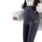 Maternity leggings shark pants spring, autumn and winter new velvet thickened outer wear large size high elastic belly support pants autumn wear