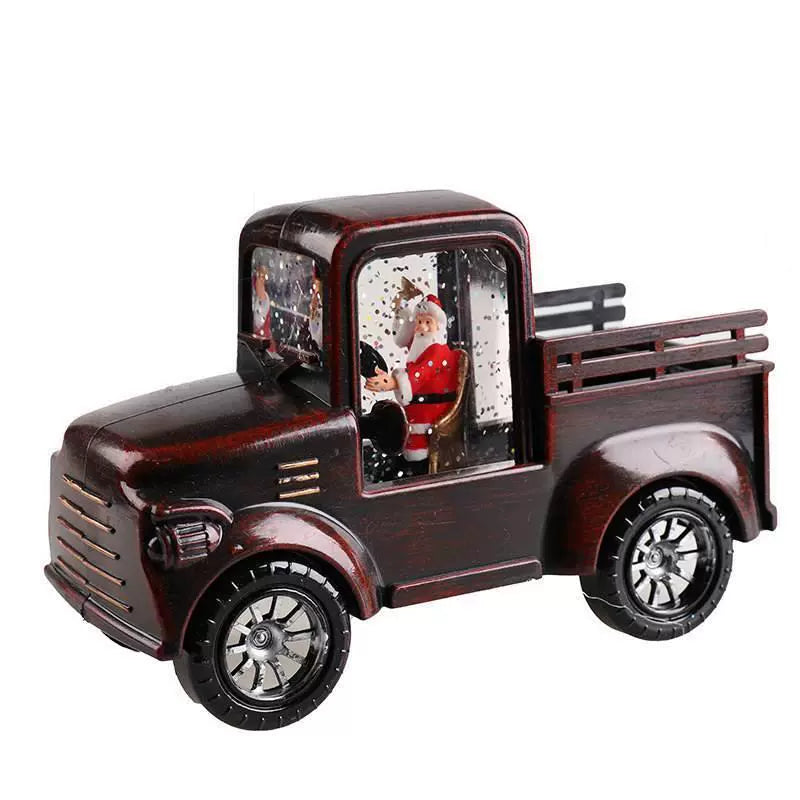 Christmas creative gifts glowing Christmas retro car tabletop ornaments window retro pickup car model