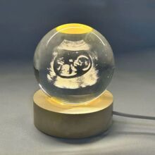 Personalized Baby Ultrasound Crystal Ball Night Light - Pregnancy Keepsake Gift
