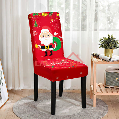 Digital printing Christmas chair cover all-inclusive European and American applicable high chair back dining chair cover atmosphere decorative elastic chair cover