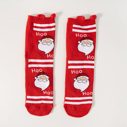 Christmas socks autumn and winter men's and women's tide socks cotton medium tube cartoon Japanese cute socks