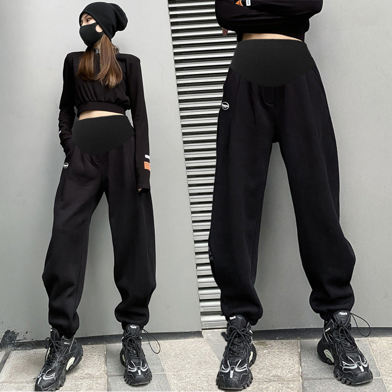 Maternity alphabet print sports pants