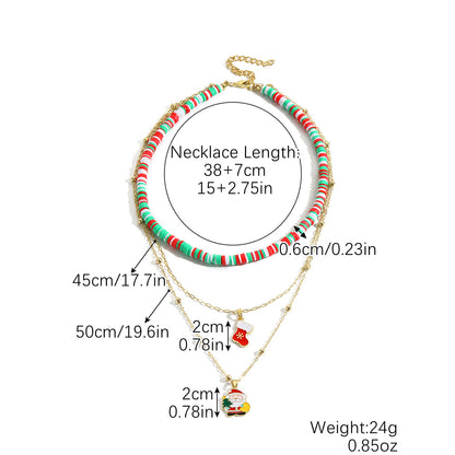 Christmas Day Necklace Multi-layer Christmas Necklace Christmas Necklace