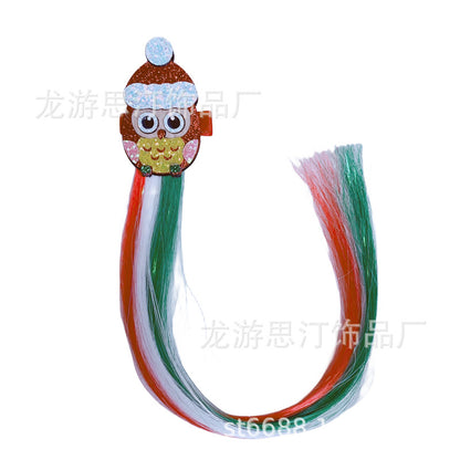 Christmas Wig Hairpin Floating Hair Accessories Snowman Hairpin Santa Hair Accessories Party Decorations