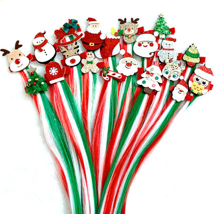 Christmas Wig Hairpin Floating Hair Accessories Snowman Hairpin Santa Hair Accessories Party Decorations