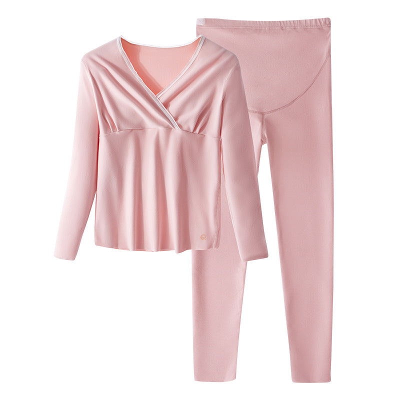 Maternity Nursing Thermal Underwear Set - Autumn Winter Postpartum Confinement Clothing