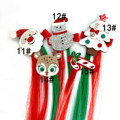 Christmas Wig Hairpin Floating Hair Accessories Snowman Hairpin Santa Hair Accessories Party Decorations