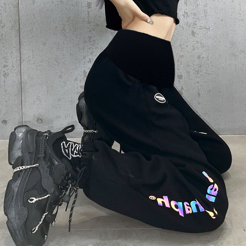 Maternity alphabet print sports pants