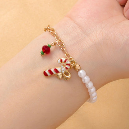 Christmas Alloy Jewelry Christmas Tree Santa Snowman Elk Bells Snowflake Christmas Bracelet