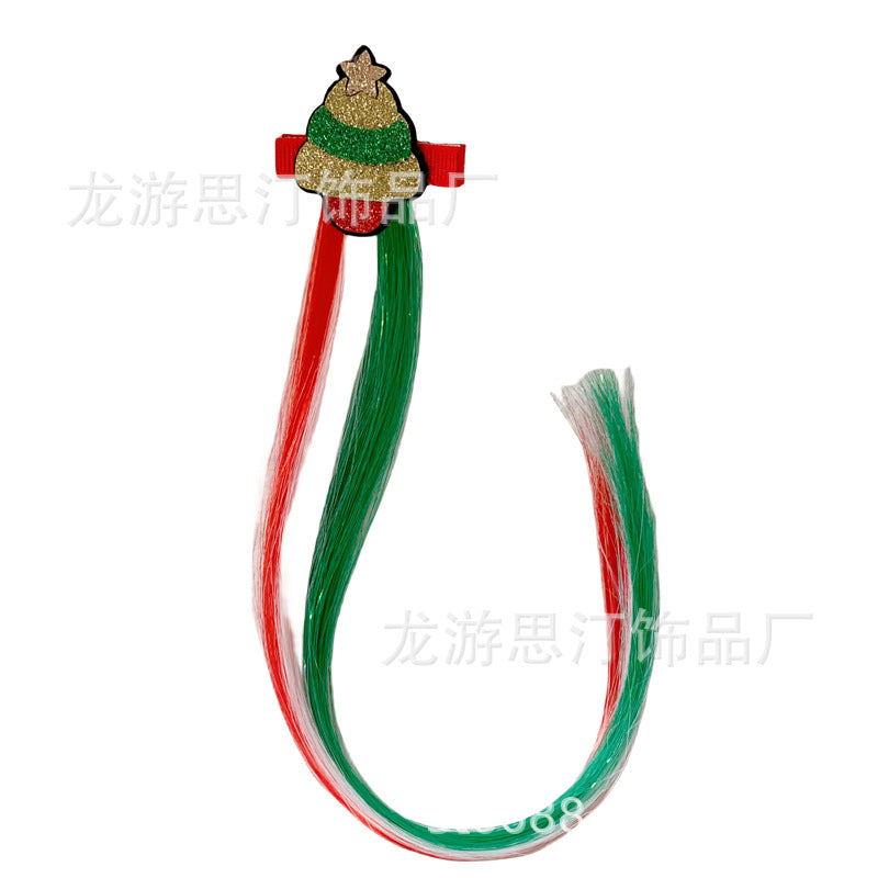 Christmas Wig Hairpin Floating Hair Accessories Snowman Hairpin Santa Hair Accessories Party Decorations