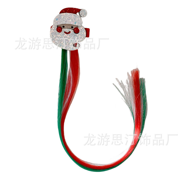 Christmas Wig Hairpin Floating Hair Accessories Snowman Hairpin Santa Hair Accessories Party Decorations