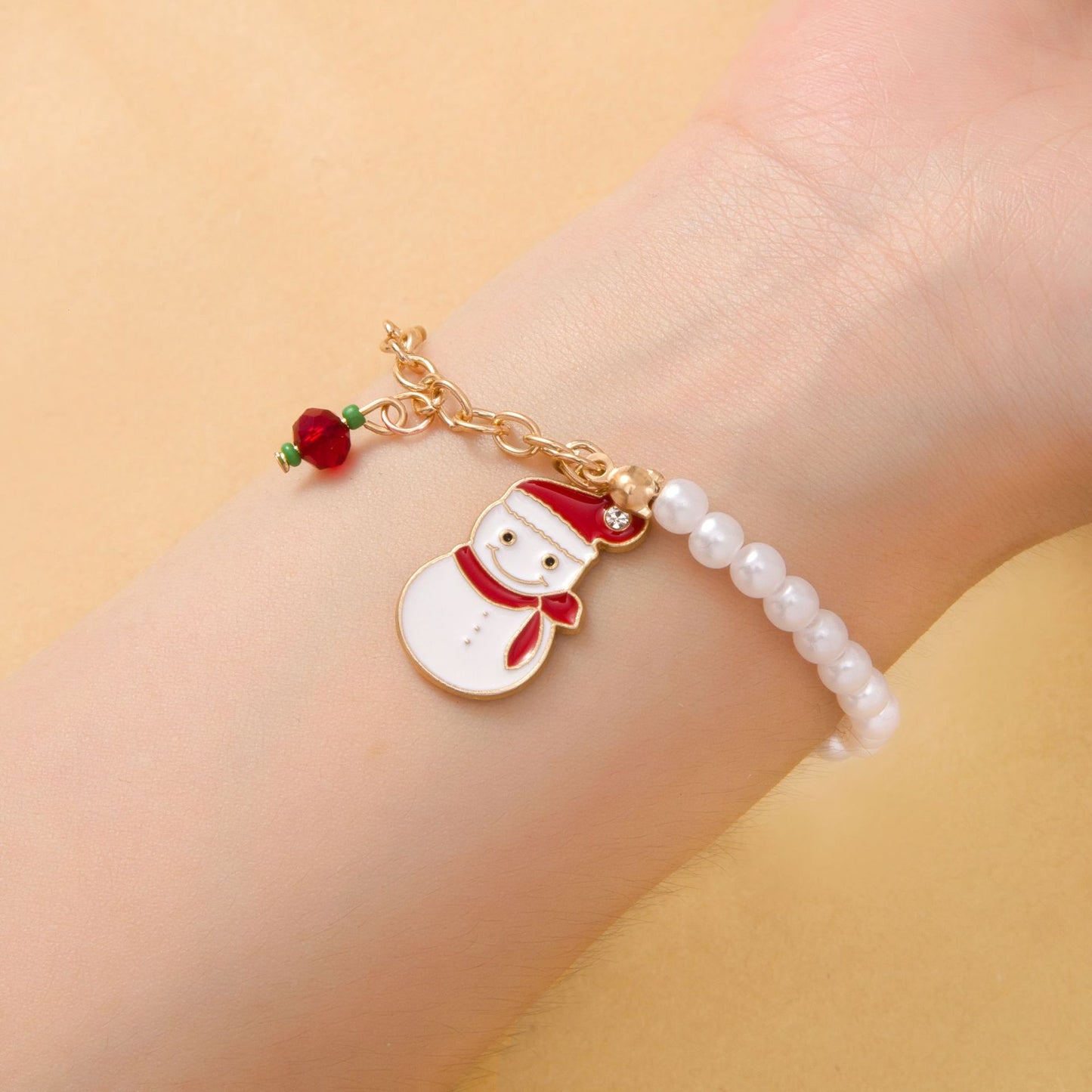 Christmas Alloy Jewelry Christmas Tree Santa Snowman Elk Bells Snowflake Christmas Bracelet