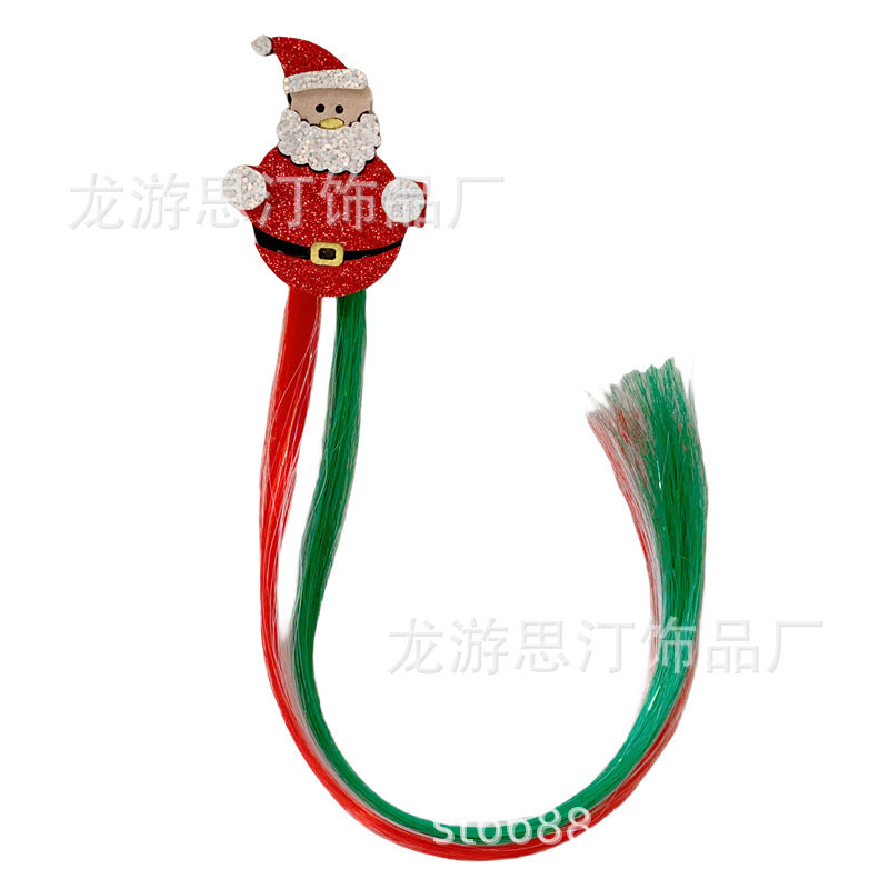 Christmas Wig Hairpin Floating Hair Accessories Snowman Hairpin Santa Hair Accessories Party Decorations