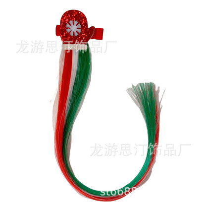 Christmas Wig Hairpin Floating Hair Accessories Snowman Hairpin Santa Hair Accessories Party Decorations