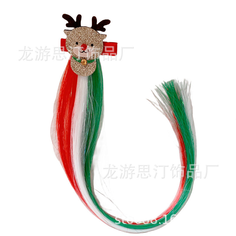 Christmas Wig Hairpin Floating Hair Accessories Snowman Hairpin Santa Hair Accessories Party Decorations