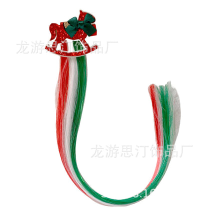 Christmas Wig Hairpin Floating Hair Accessories Snowman Hairpin Santa Hair Accessories Party Decorations