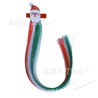 Christmas Wig Hairpin Floating Hair Accessories Snowman Hairpin Santa Hair Accessories Party Decorations