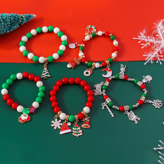 Christmas beaded bracelet