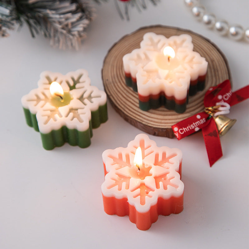 Christmas Souvenir Snowflake Scented Candles Winter Gift Box Accessories Creative Home Decorations Holiday Gifts