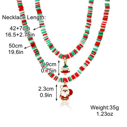 Christmas Day Necklace Multi-layer Christmas Necklace Christmas Necklace