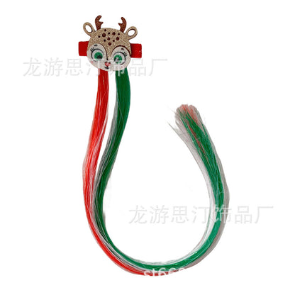 Christmas Wig Hairpin Floating Hair Accessories Snowman Hairpin Santa Hair Accessories Party Decorations