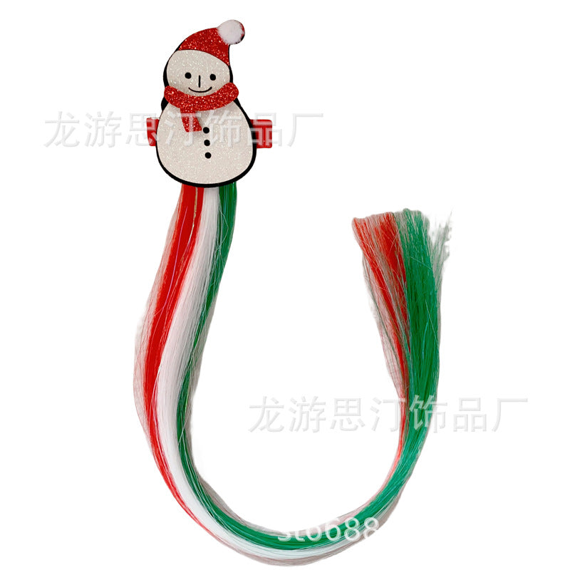 Christmas Wig Hairpin Floating Hair Accessories Snowman Hairpin Santa Hair Accessories Party Decorations