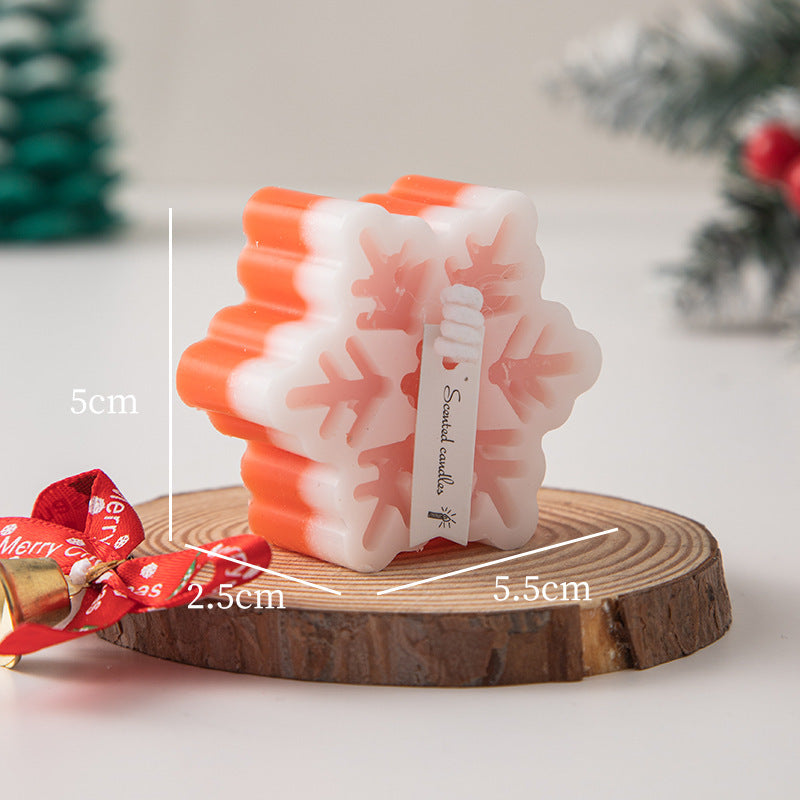 Christmas Souvenir Snowflake Scented Candles Winter Gift Box Accessories Creative Home Decorations Holiday Gifts