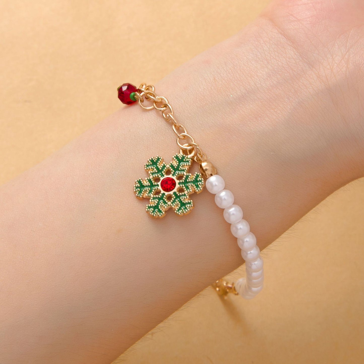 Christmas Alloy Jewelry Christmas Tree Santa Snowman Elk Bells Snowflake Christmas Bracelet