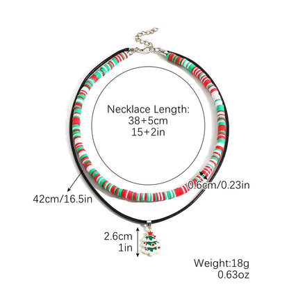 Christmas Day Necklace Multi-layer Christmas Necklace Christmas Necklace