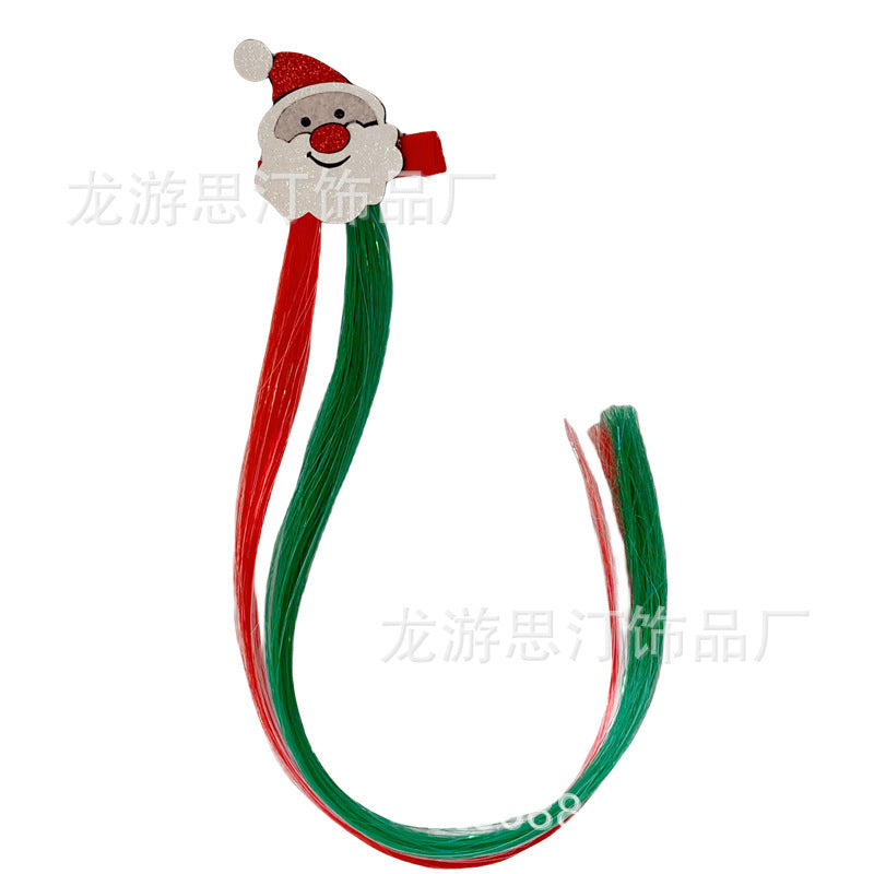 Christmas Wig Hairpin Floating Hair Accessories Snowman Hairpin Santa Hair Accessories Party Decorations