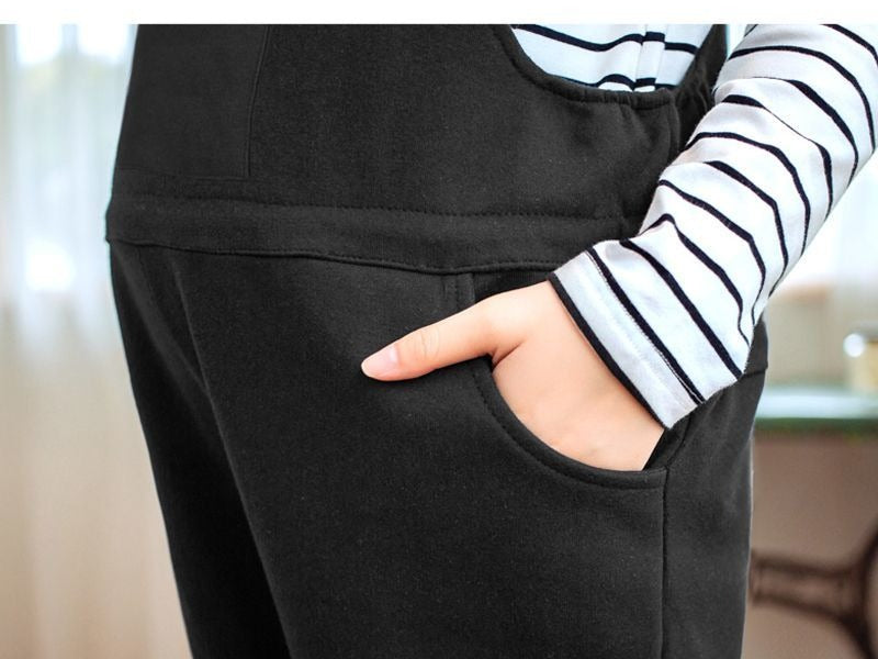 Black Maternity overalls - free to take off