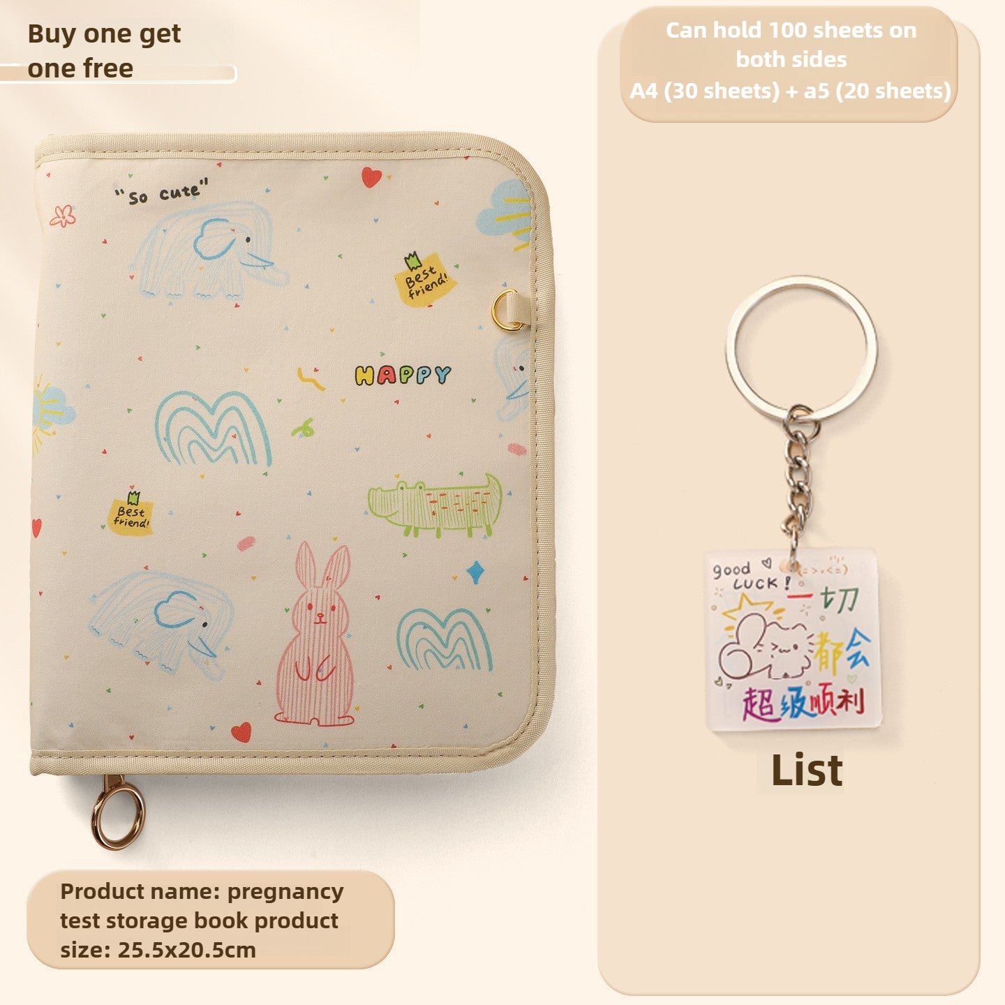 Maternity Medical Records Organizer - A5 Pregnancy Document Storage Folder with Zipper